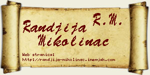 Ranđija Mikolinac vizit kartica